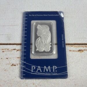 Suisse PAMP 1oz Platinum Bar 999.5 Fine Sealed Bullion Serial C107669